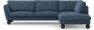 Madison Lux - 3-sits soffa med divan höger - Blå