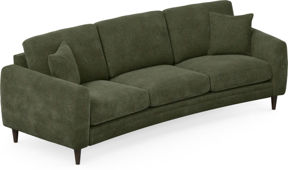 Eden - 3-sits soffa svängd - Grön