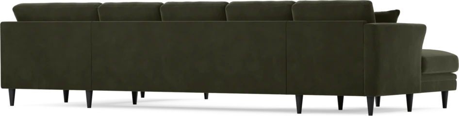 Eden - 3-sits soffa med schäslong vänster och divan höger - Grön