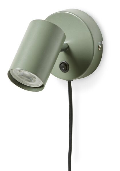 Gottfrid - Vägglampa, B10 H12,5 cm - Grön