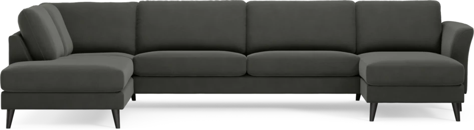 Bridge - 3-sits soffa med divan vänster och schäslong höger - Grå