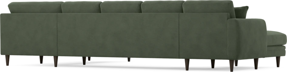 Eden - 3-sits soffa med schäslong vänster och divan höger - Grön