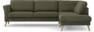 Bridge - 3-sits soffa med divan höger - Grön
