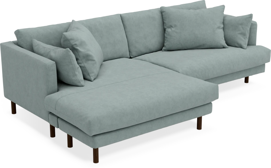 Harper - 4-sits med schäslong XL vänster - Grön
