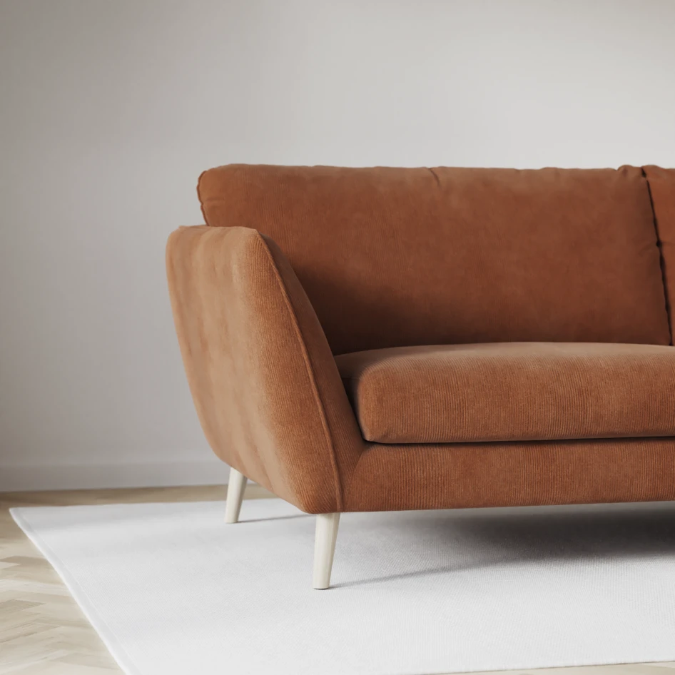 Madison Lux - Hörnsoffa med schäslong höger - Orange