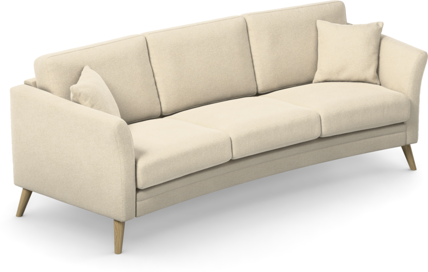 Eden - 3-sits svängd - Beige