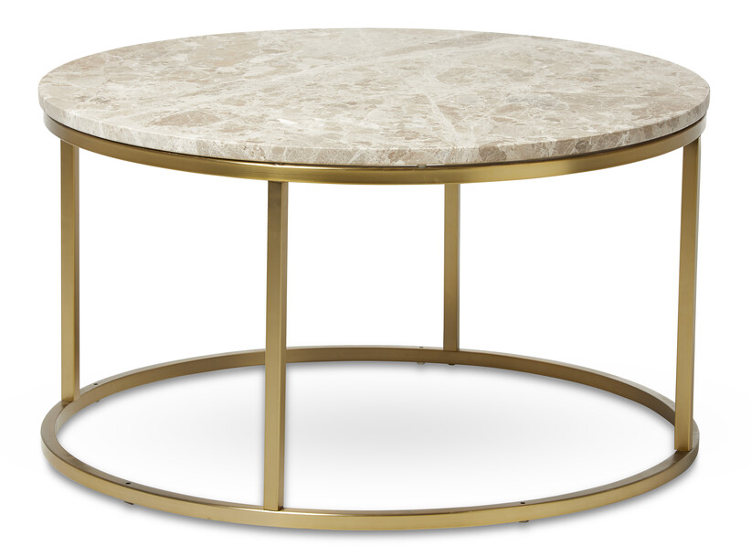 Amanda - Soffbord, Ø 85, H 47 cm - Beige
