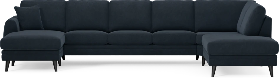 Eden - 3-sits soffa med schäslong vänster och divan höger - Blå