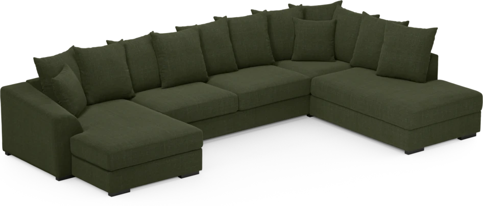 Town - 3-sits soffa med divan höger och schäslong vänster - Grön