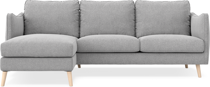 Madison Lux - 2-sits soffa med schäslong vänster - Grå