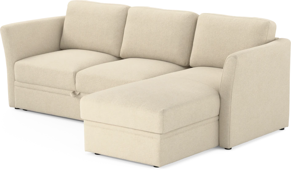 Öland - Bäddsoffa med schäslong höger - Beige