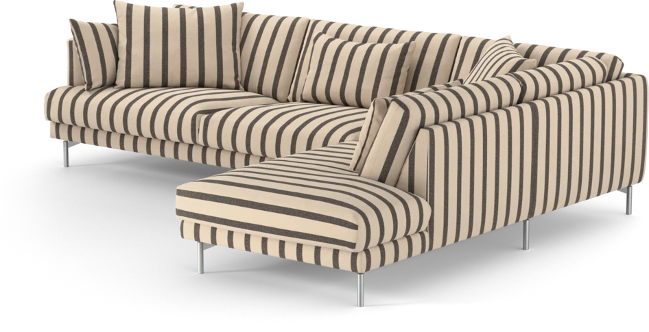 Harper - 3-sits soffa med divan höger - Flerfärgad