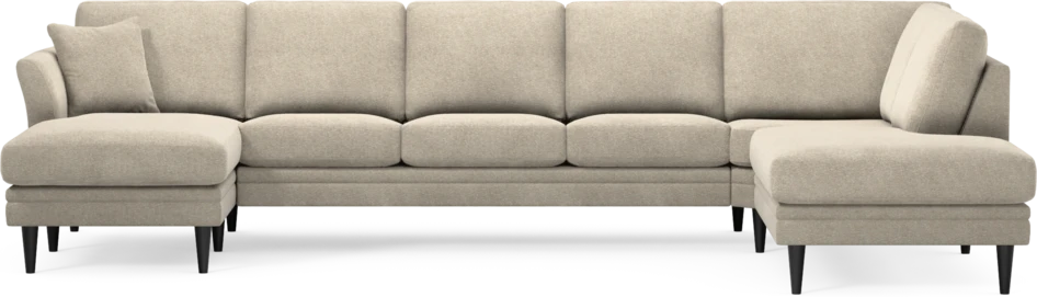 Eden - 3-sits soffa med schäslong vänster och divan höger - Beige