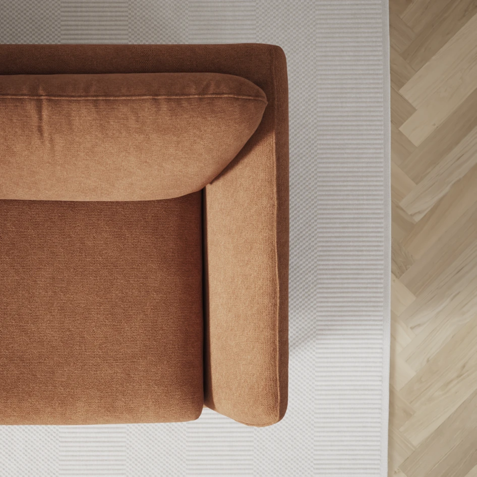 Madison - 2-sits soffa med divan vänster och schäslong höger - Orange