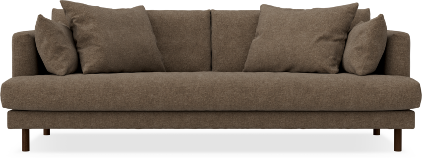 Harper - 3-sits soffa, hel dyna - Brun
