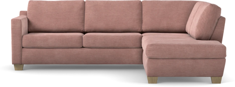 Friday - 2,5-sits soffa med divan höger - Rosa