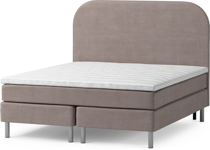 Roma Family - Kontinentalsäng, dubbelsäng med bäddmadrass och sänggavel slät, B 160-180