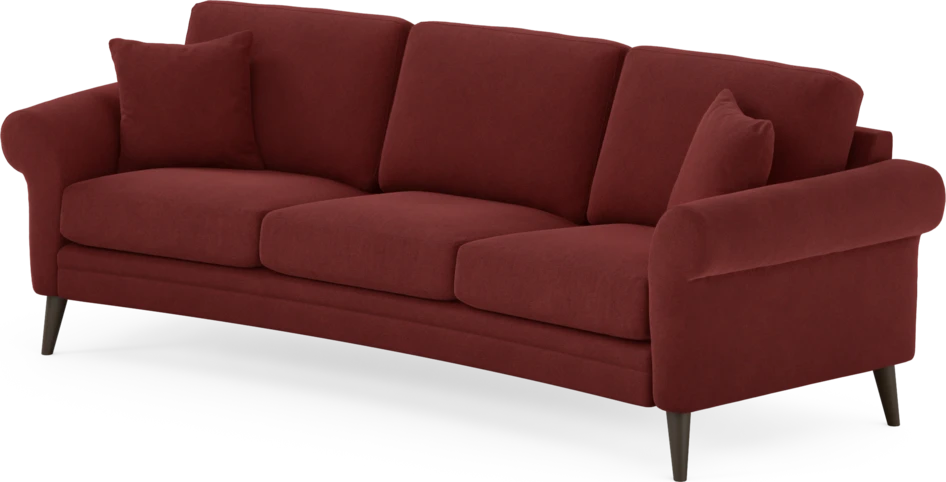 Eden - 3-sits soffa svängd - Röd