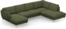 Madison Lux - 2-sits soffa med schäslong vänster och divan höger - Grön