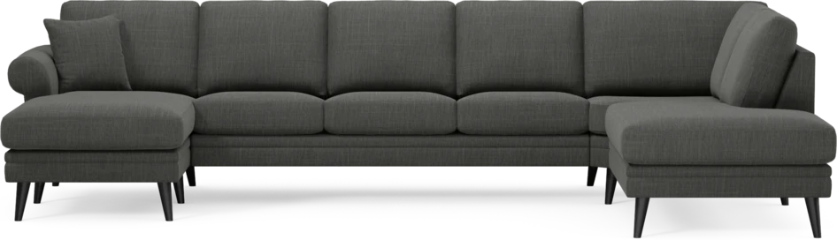 Eden - 3-sits soffa med schäslong vänster och divan höger - Grå