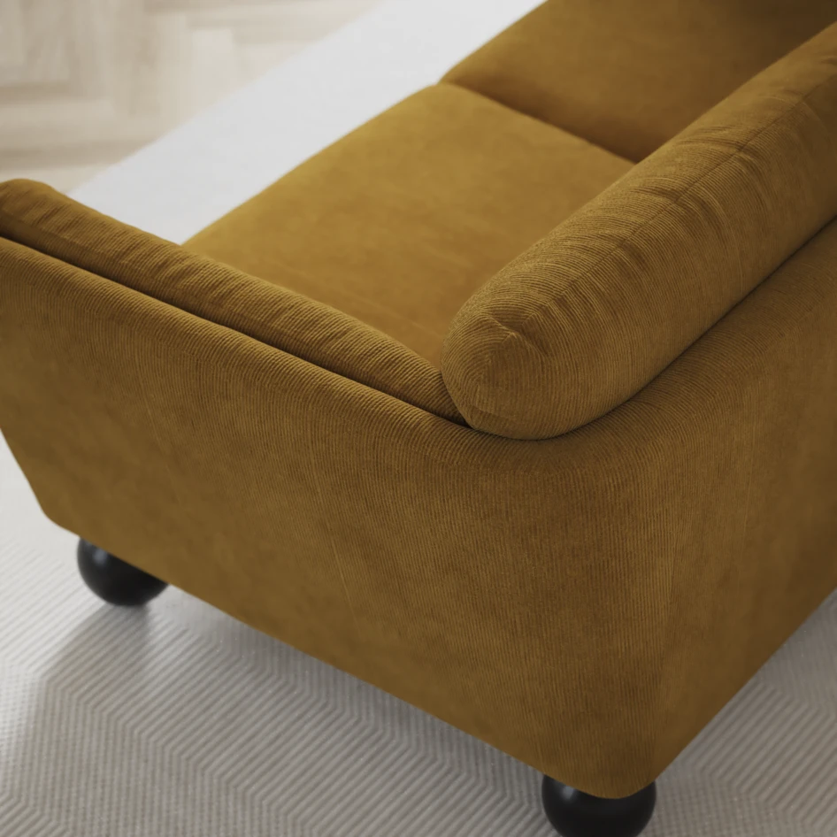 Madison - 2-sits soffa med divan vänster och schäslong höger - Gul