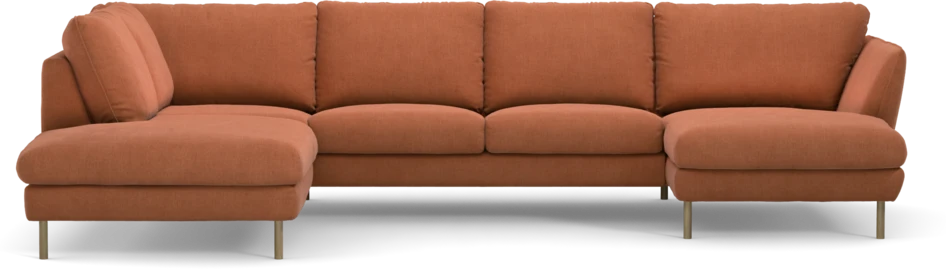 Madison - 2-sits soffa med divan vänster och schäslong höger - Orange