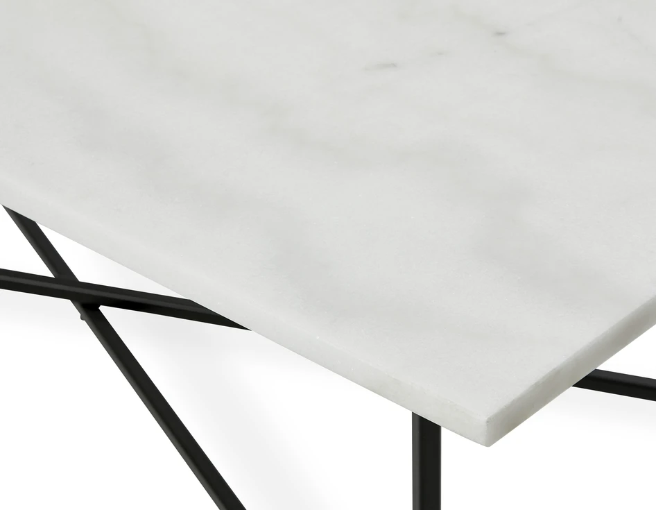 Parga - Soffbord, L 120 cm - Vit