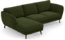 Madison Lux - 2-sits soffa med schäslong vänster - Grön
