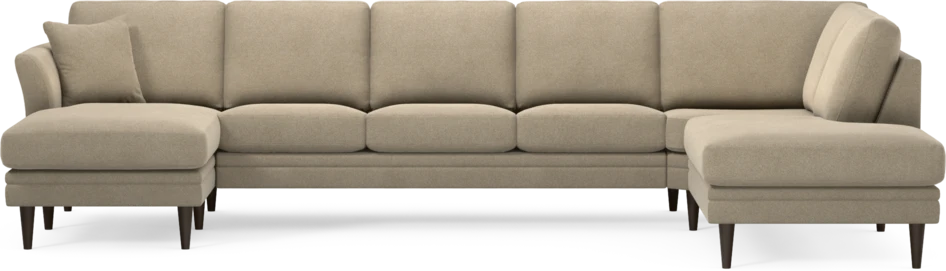 Eden - 3-sits soffa med schäslong vänster och divan höger - Beige