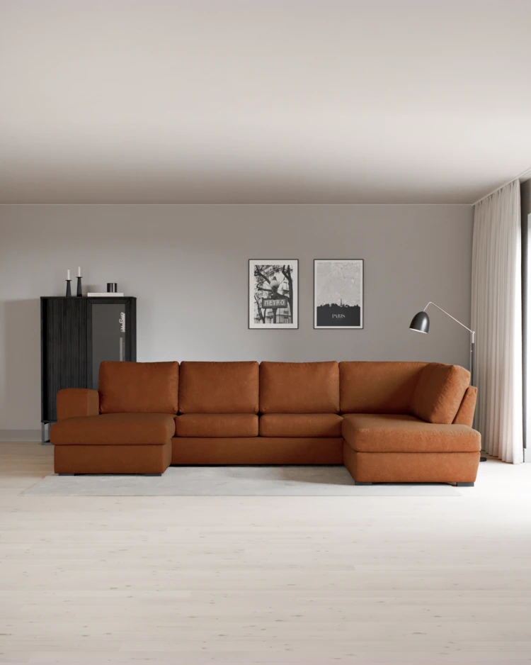 Friday - 3-sits soffa med schäslong vänster och divan höger - inspiration