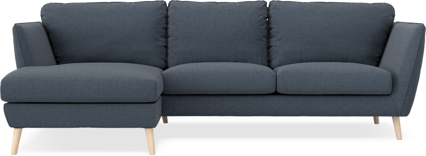 Madison Lux - 2-sits soffa med schäslong vänster - Blå