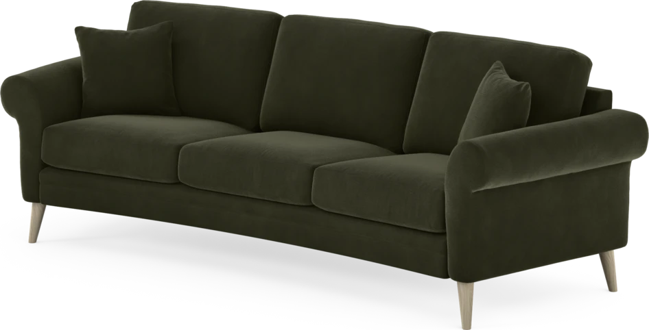 Eden - 3-sits soffa svängd - Grön