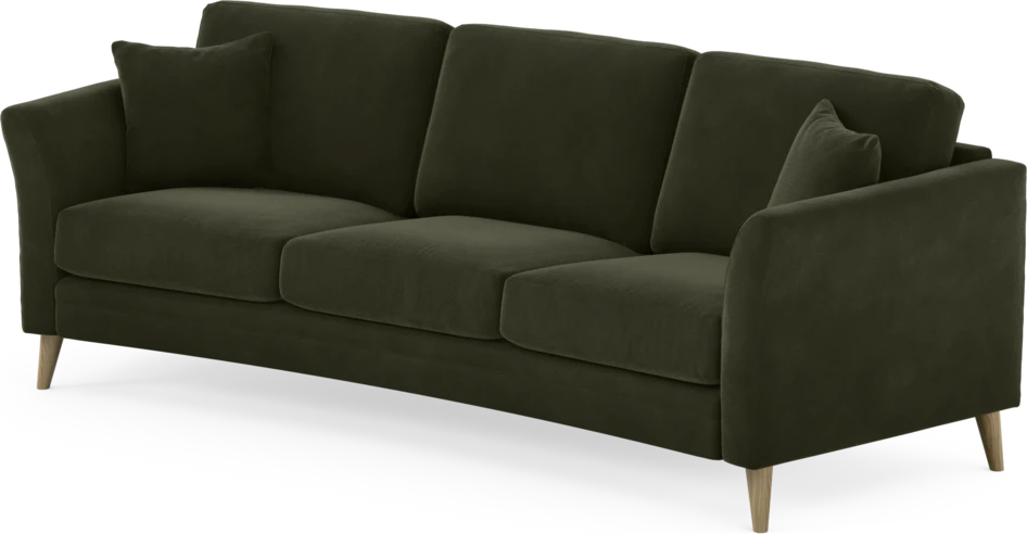 Eden - 3-sits soffa svängd - Grön