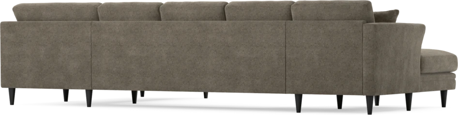Eden - 3-sits soffa med schäslong vänster och divan höger - Brun