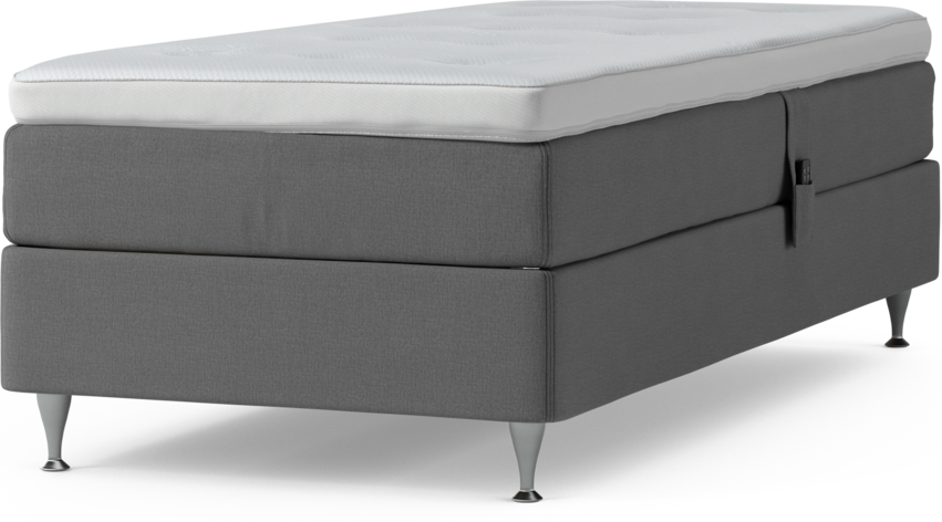 Delux Sense - Ställbar säng, enkelsäng med bäddmadrass och sängben