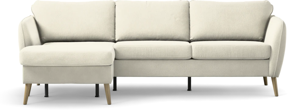 County - 3-sits soffa med flyttbar schäslong - Vit