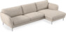 Madison Lux - 3-sits soffa med schäslong höger - Vit