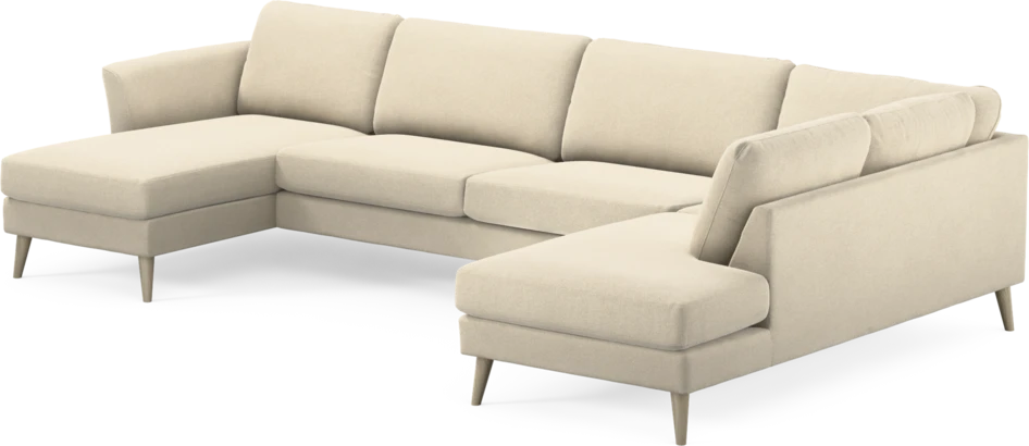 Bridge - 3-sits soffa med schäslong vänster och divan höger - Beige