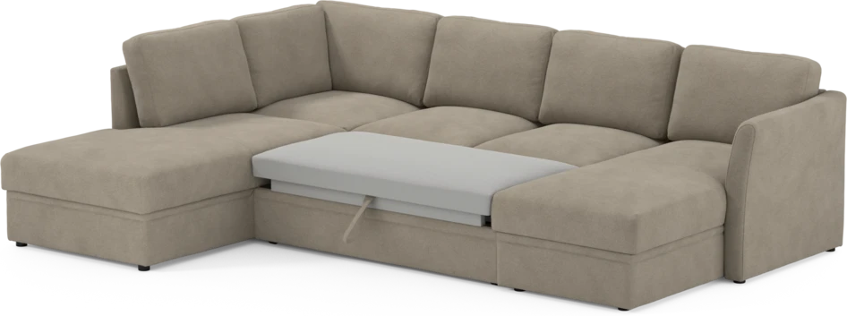 Öland - Bäddsoffa med divan vänster och schäslong höger - Beige