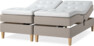 Delux Sense - Ställbar säng, dubbelsäng med bäddmadrass - Beige