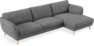 Madison Lux - 3-sits soffa med schäslong höger - Vit