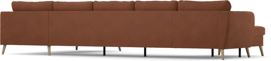 County - 4-sits soffa med schäslong vänster och divan höger - Orange