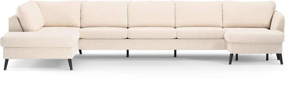 County - 4-sits soffa med divan vänster och schäslong höger - Vit