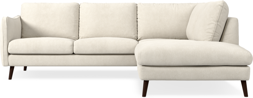 Madison Lux - 2-sits soffa med divan höger - Vit