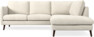 Madison Lux - 2-sits soffa med divan höger - Vit