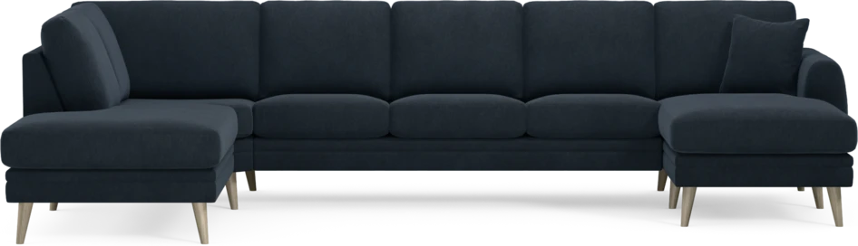 Eden - 3-sits soffa med divan vänster och schäslong höger - Blå