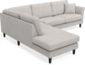 Eden - 2,5-sits soffa med divan - Grå