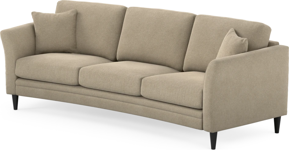 Eden - 3-sits soffa svängd - Beige