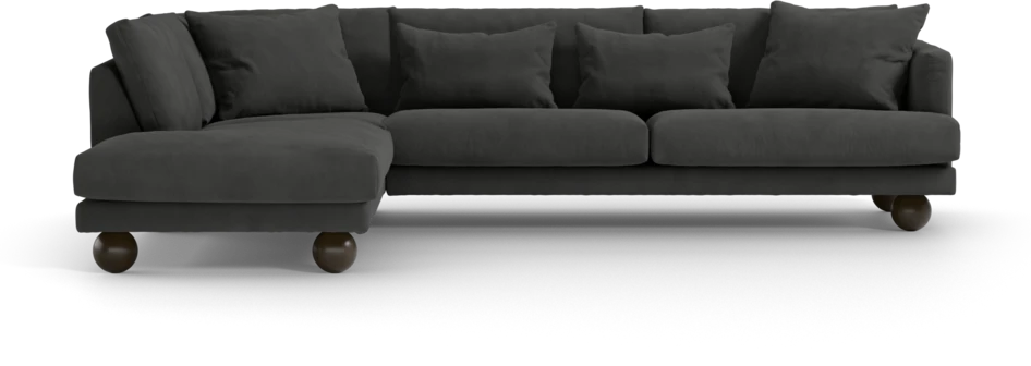 Harper - 3-sits soffa med divan vänster - Grå