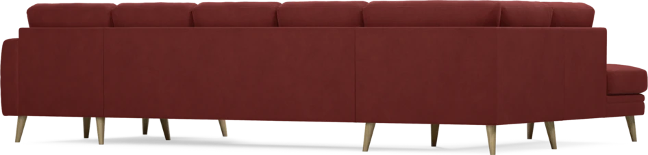Eden - 3-sits soffa med divan vänster och schäslong höger - Röd